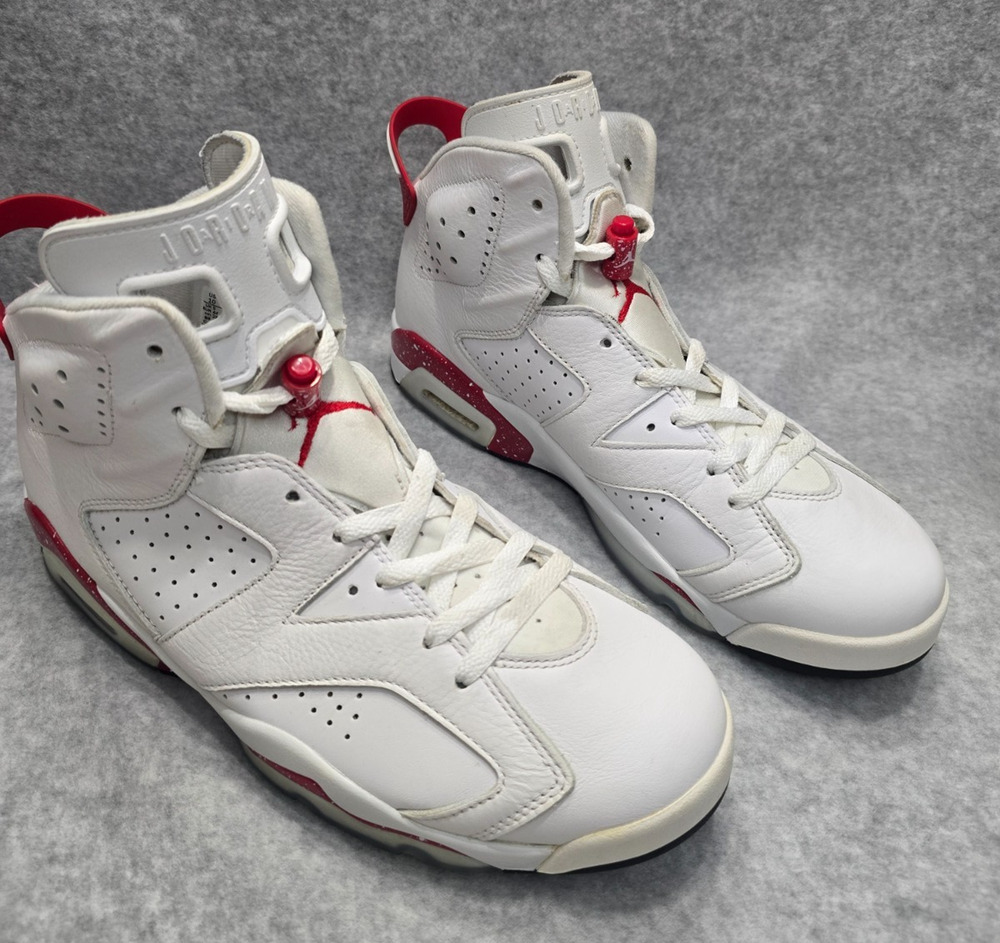 Nike Air Jordan 6 Retro Red Oreo White Red Speckle CT8529-162 Mens 10 Sneaker